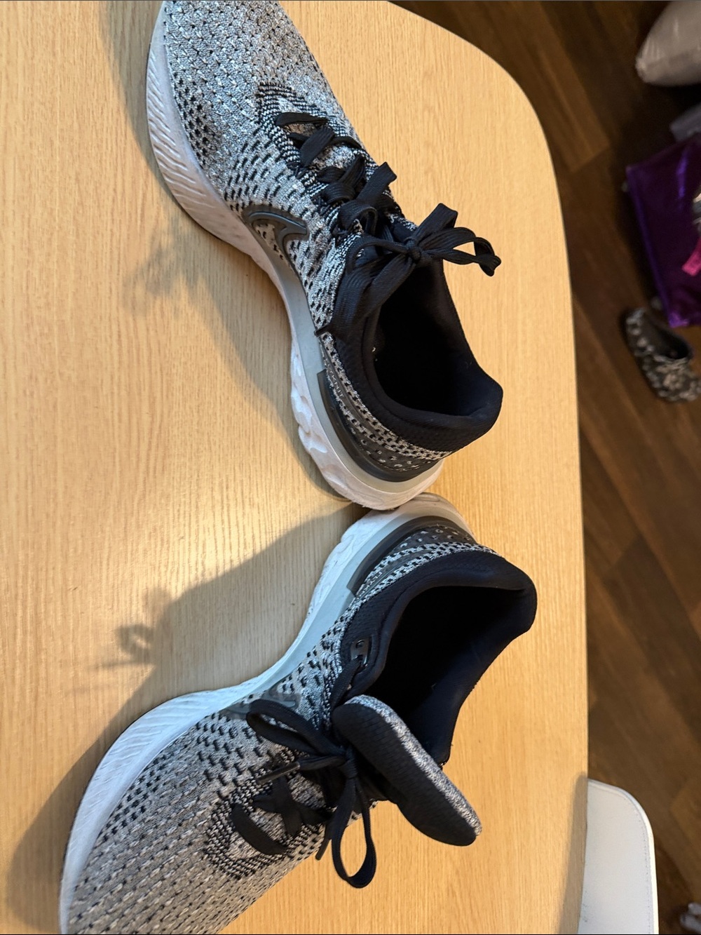 Nike flyknit Gray Knit Running Sneakers - Lightweight Comfort size 11/43